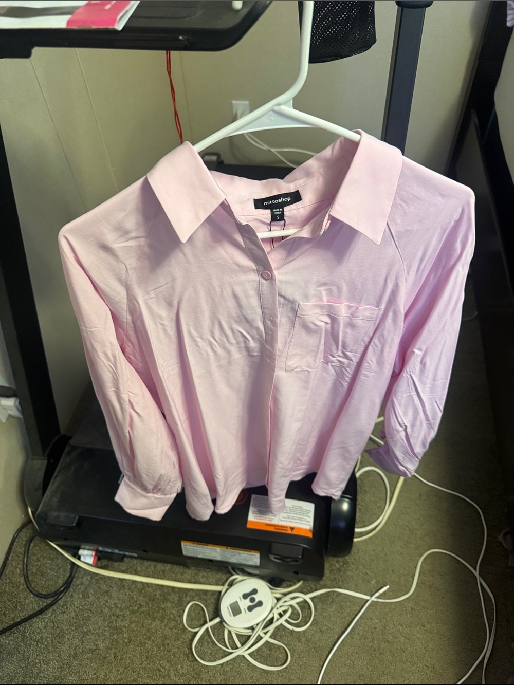 mittoshop Pastel Pink Button-Down Shirt